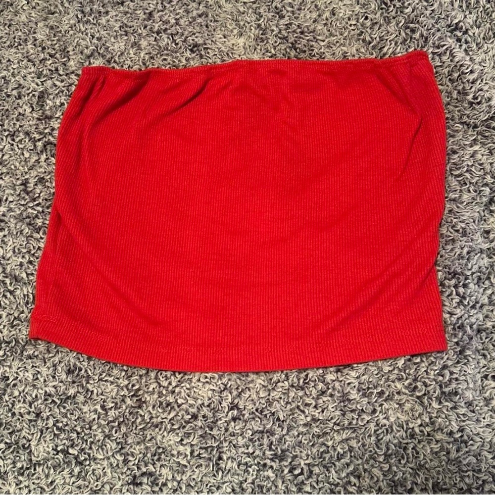 Red tube top